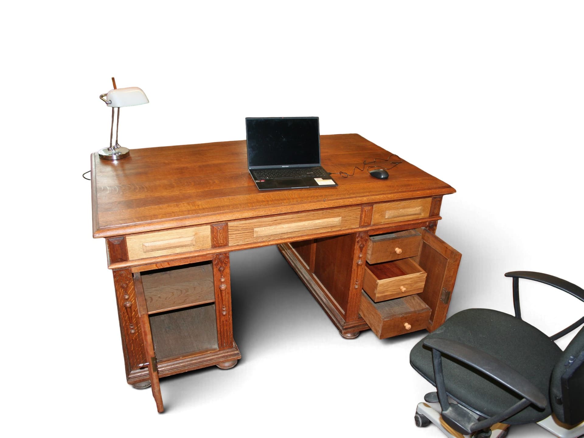 Schitterend Klassiek Eiken Directiebureau / Partnerdesk
