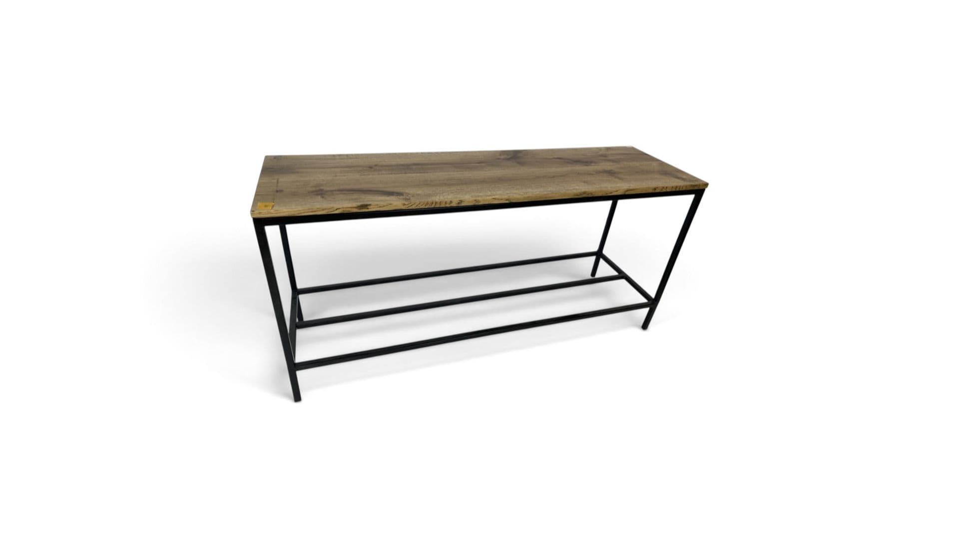Upcycled houten tafel gemaakt van vloerdelen