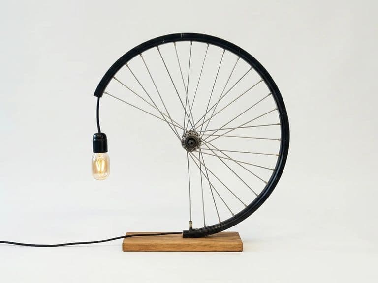 Fietswiel Lamp – Uniek industrieel design