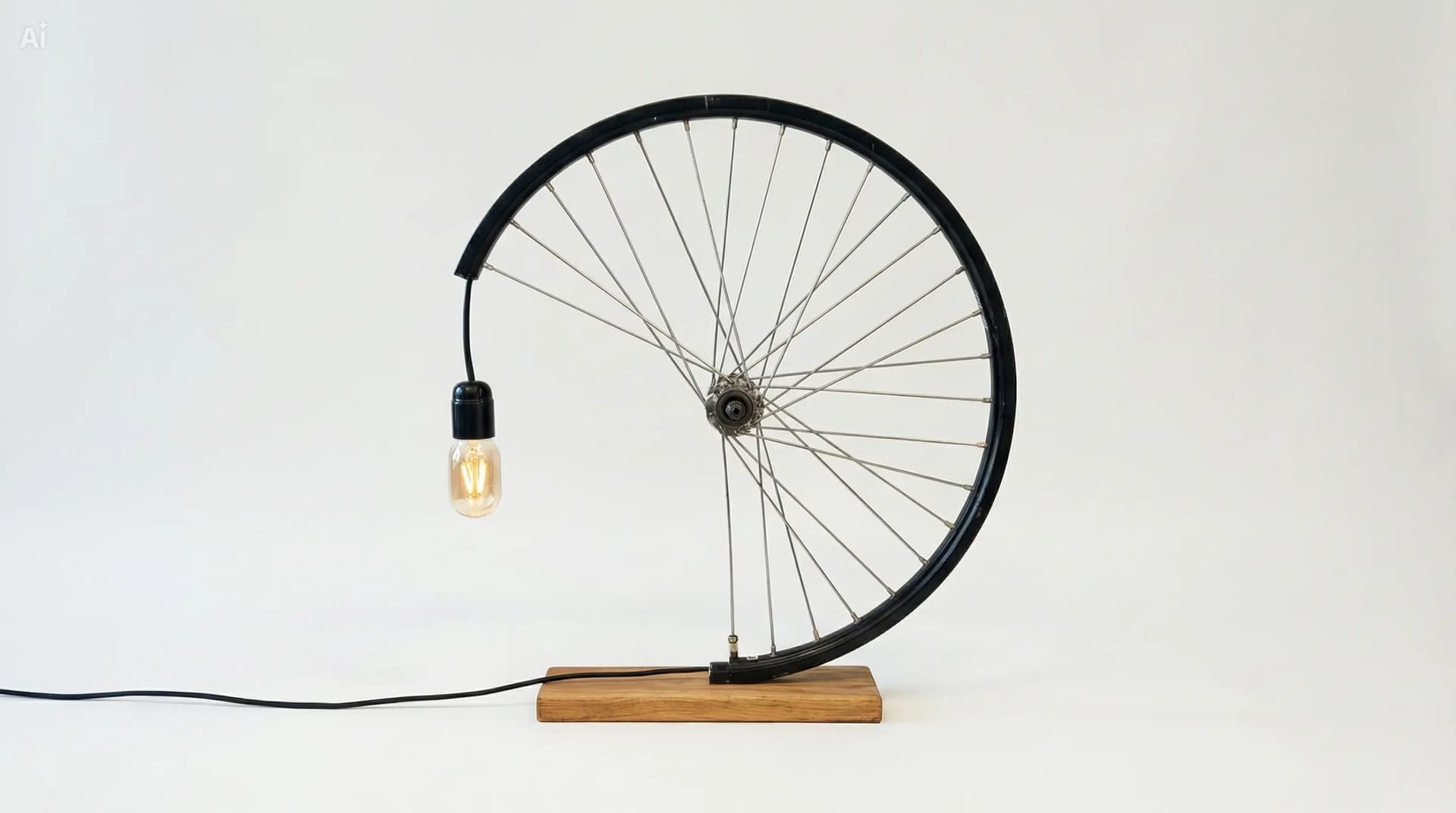 Fietswiel Lamp – Uniek industrieel design