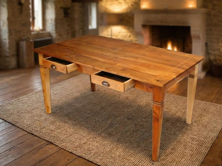 Massief Houten Eettafel