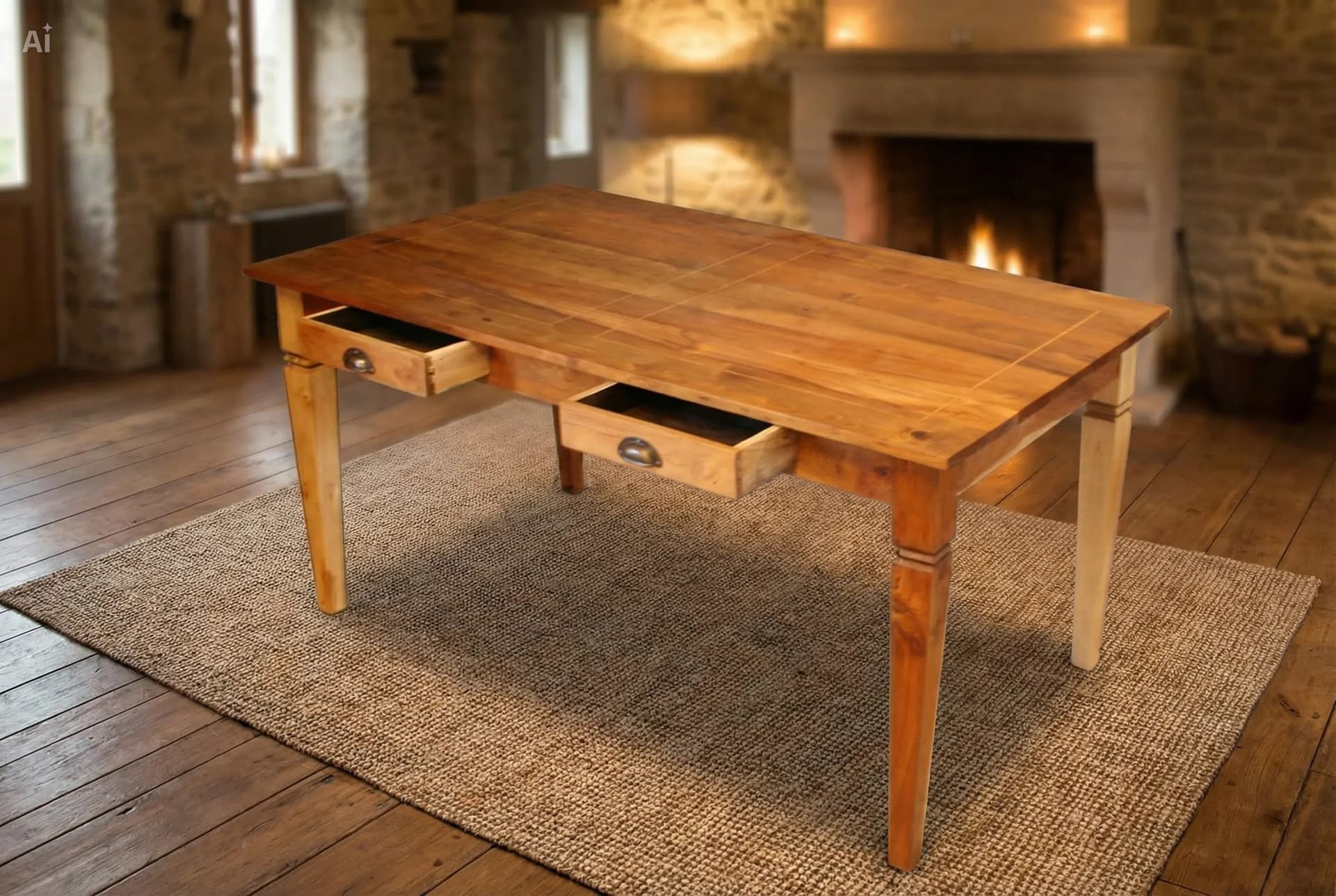 Massief Houten Eettafel