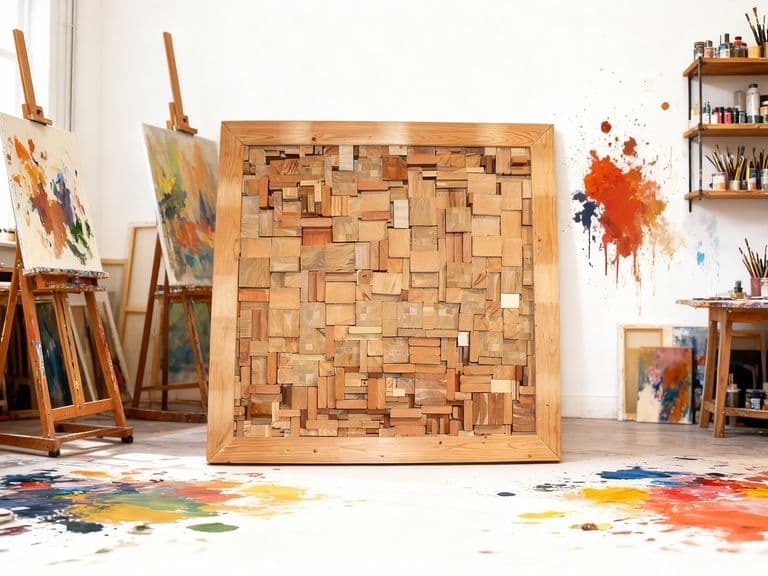 Schilderij resthout “De Gezel mark1” 95cm x 95cm