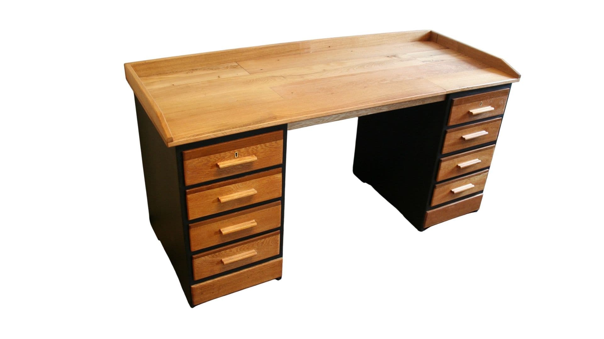 Vintage Eiken Bureau – Tijdloze Elegantie met Karakter