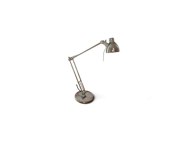 Repro Vintage Bureaulamp – Verchroomd Metaal | Goede Staat