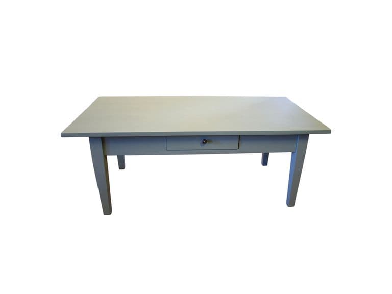 Salontafel – Pastelgroen, met lade, Volledig Gerestaureerd