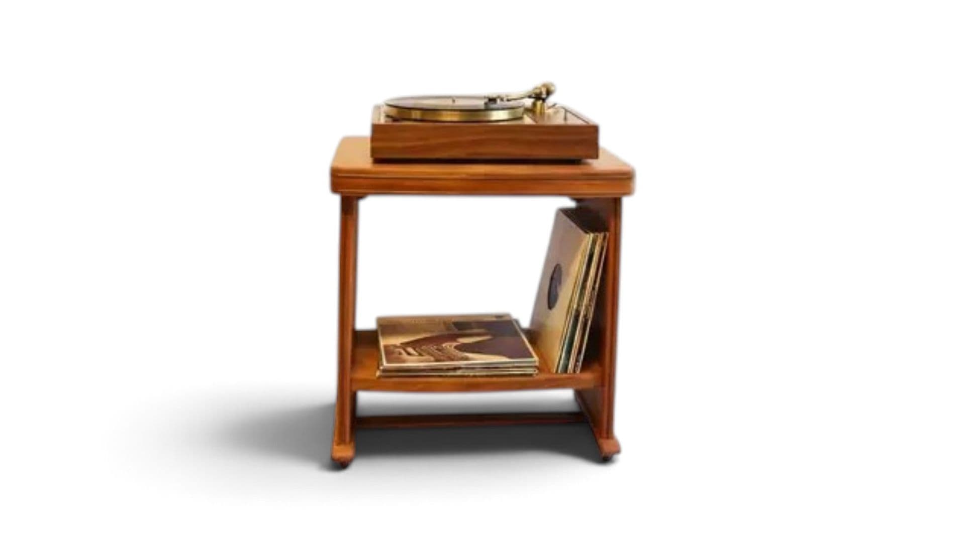Vintage radio- platenspeler tafel – stijlvol, functioneel en tijdloos
