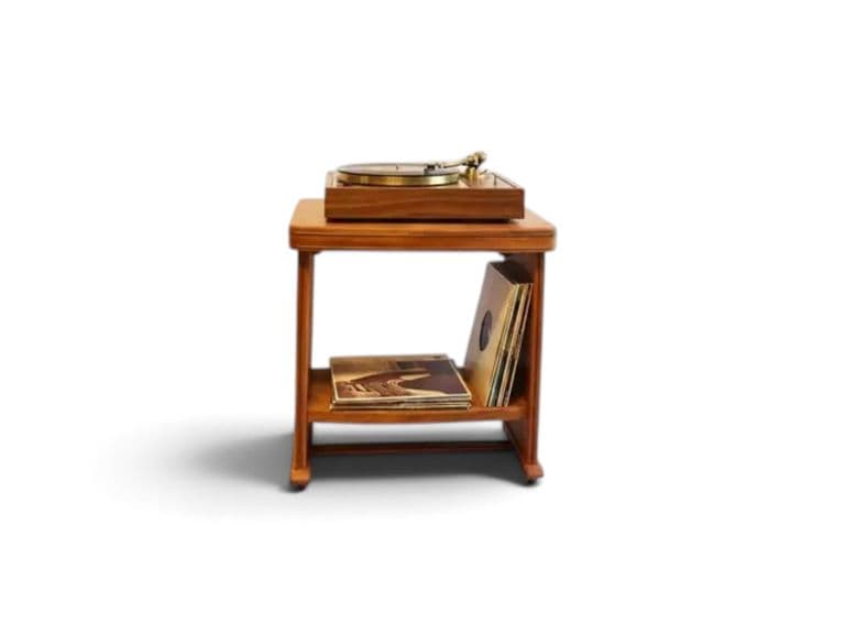 Vintage radio- platenspeler tafel – stijlvol, functioneel en tijdloos