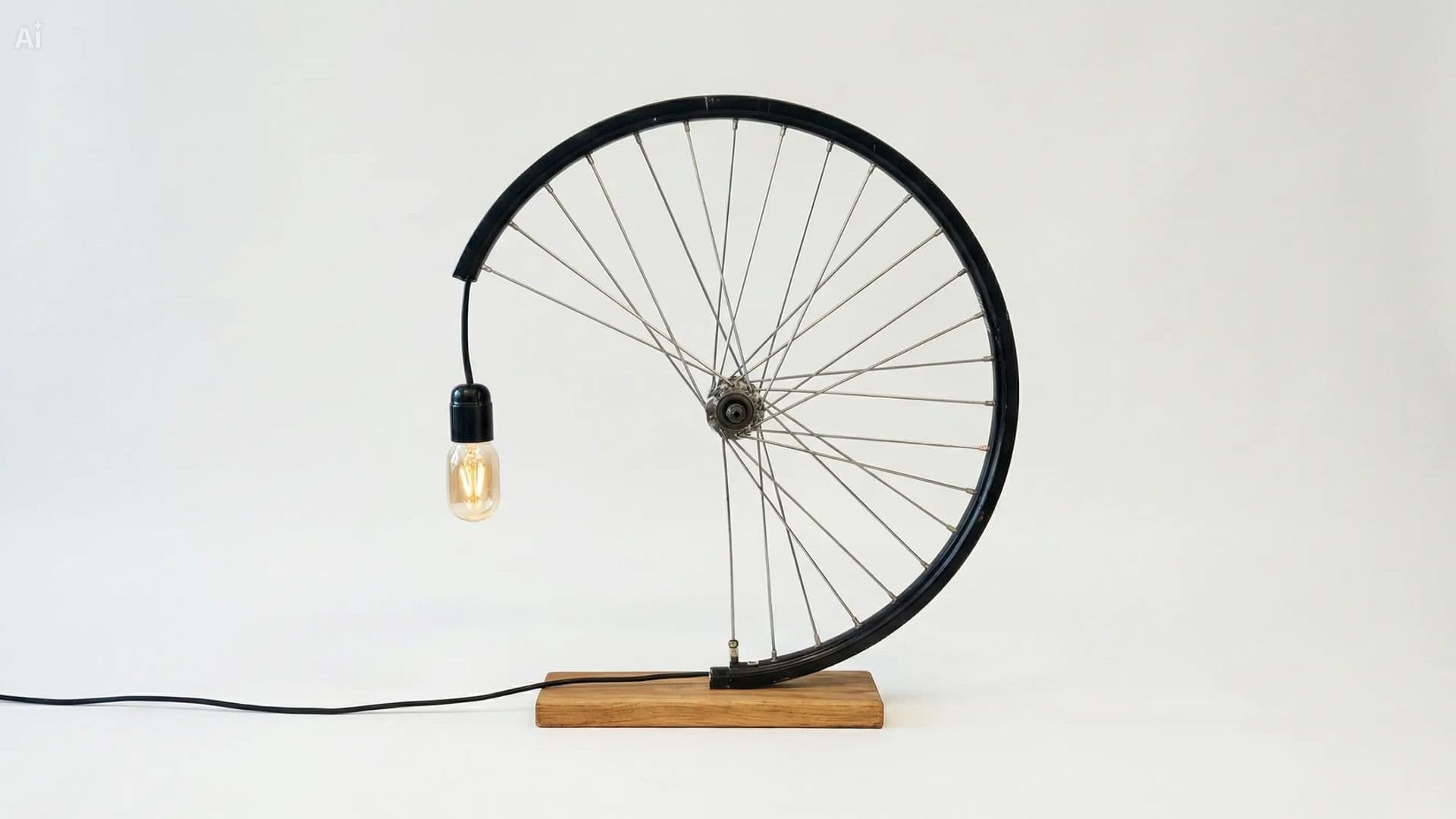 Fietswiel Lamp – Uniek industrieel design
